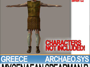 грецький мікенський списоносець b реквізит poser daz 3D Модель