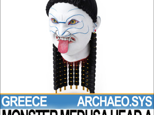 ancient greek monster medusa head a Modèle 3D
