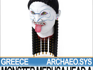 monstro grego antigo medusa cabe&ccedil;a a Modelo 3D