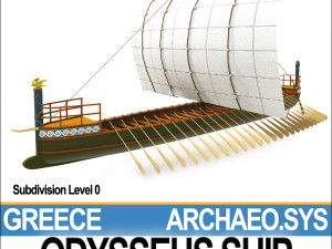 greek homeric odysseus ship Model 3D