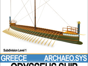 greek homeric odysseus ship Model 3D