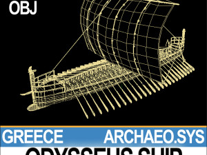 greek homeric odysseus ship Model 3D