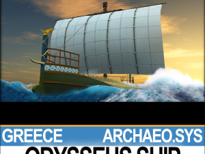 greek homeric odysseus ship Model 3D