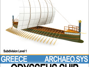 greek homeric odysseus ship Model 3D