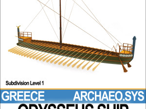 greek homeric odysseus ship Model 3D