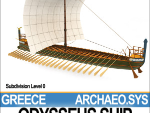 greek homeric odysseus ship Model 3D