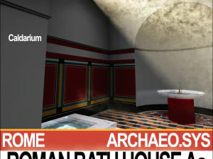 roman bath house aa 3D Model
