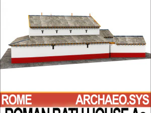 roman bath house aa 3D Model