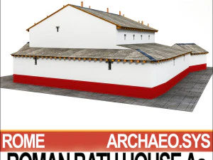 roman bath house aa 3D Model