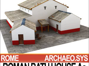 roman bath house aa 3D Model