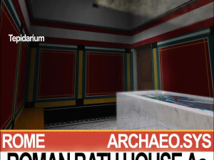 roman bath house aa 3D Model
