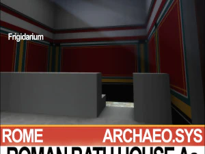 roman bath house aa 3D Model