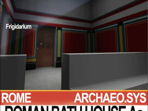 roman bath house aa 3D Model