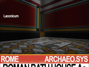 roman bath house aa 3D Model