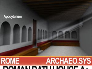 roman bath house aa 3D Модель