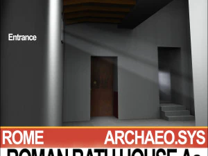 roman bath house aa 3D Model