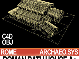 roman bath house aa 3D Модель