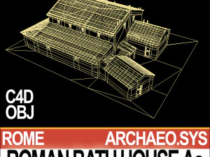 roman bath house aa 3D Model