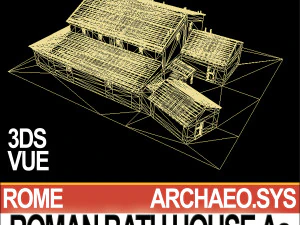 roman bath house aa 3D Model