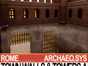 ancient roman town walls and towers a 3D Model