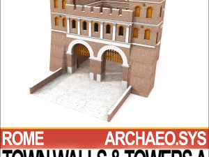 ancient roman town walls and towers a 3D Model