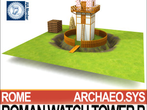 roman watch tower b Model 3D