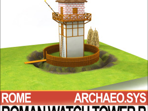 roman watch tower b 3D 模型