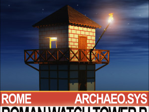 roman watch tower b 3D 模型