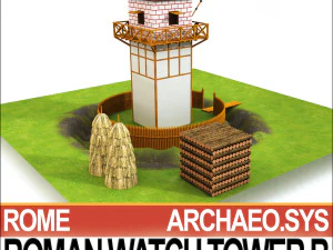 roman watch tower b 3D Model