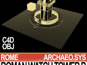 roman watch tower b 3D 模型
