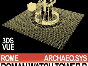 roman watch tower b 3D 模型