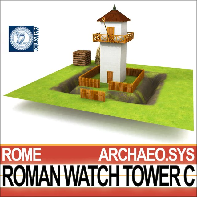 torre de vigia romana c Modelo 3D .c4d .max .obj .3ds .fbx .stl .blend 