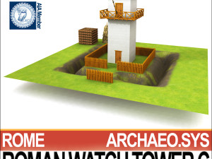 roman watch tower c Model 3D