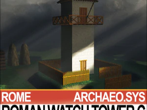 torre de vigia romana c Modelo 3D