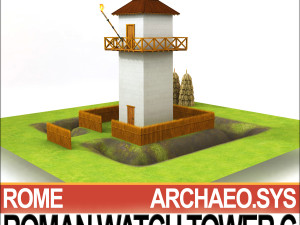 roman watch tower c Modelo 3D