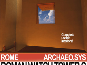 roman watch tower c Modelo 3D