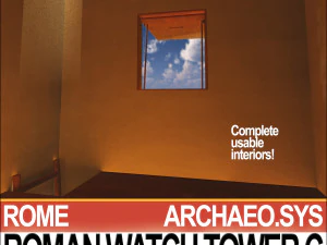 torre de vigia romana c Modelo 3D