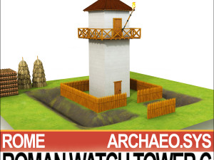 roman watch tower c Modelo 3D