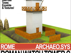 torre de vigia romana c Modelo 3D