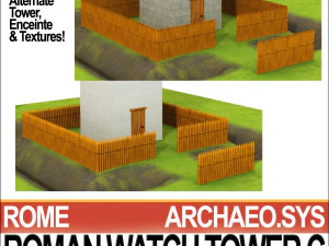 torre de vigia romana c Modelo 3D