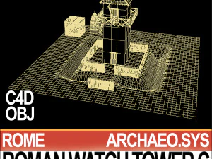 torre de vigia romana c Modelo 3D