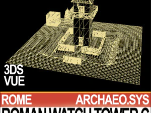 torre de vigia romana c Modelo 3D