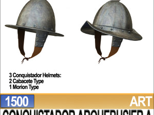 conquistador arquebusier props poser daz a 1500 3D Model