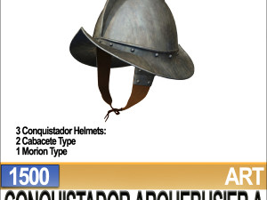 conquistador arquebusier props poser daz a 1500 3D Model