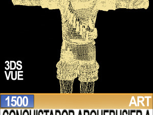 conquistador arquebusier props poser daz a 1500 3D Model