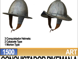 conquistador pikeman props poser daz a 1500 3D 모델