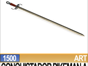conquistador pikeman props poser daz a 1500 3D 모델
