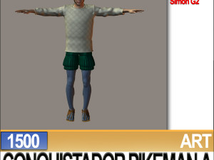 conquistador pikeman props poser daz a 1500 3D 모델