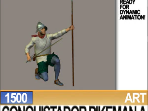 conquistador piqueiro adere&ccedil;os poser daz a 1500 Modelo 3D