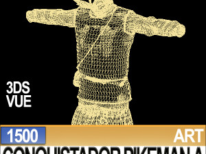 conquistador pikeman props poser daz a 1500 3D 모델